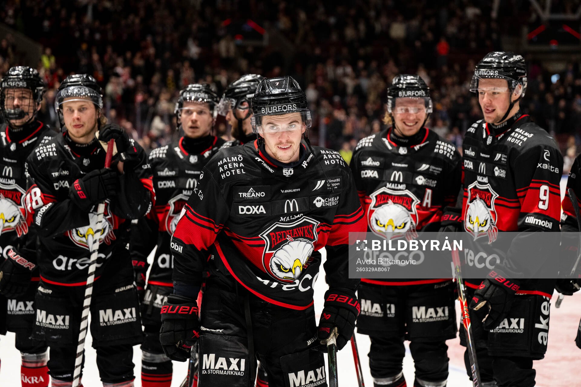 Malmö Redhawks Topi Niemelä jublar