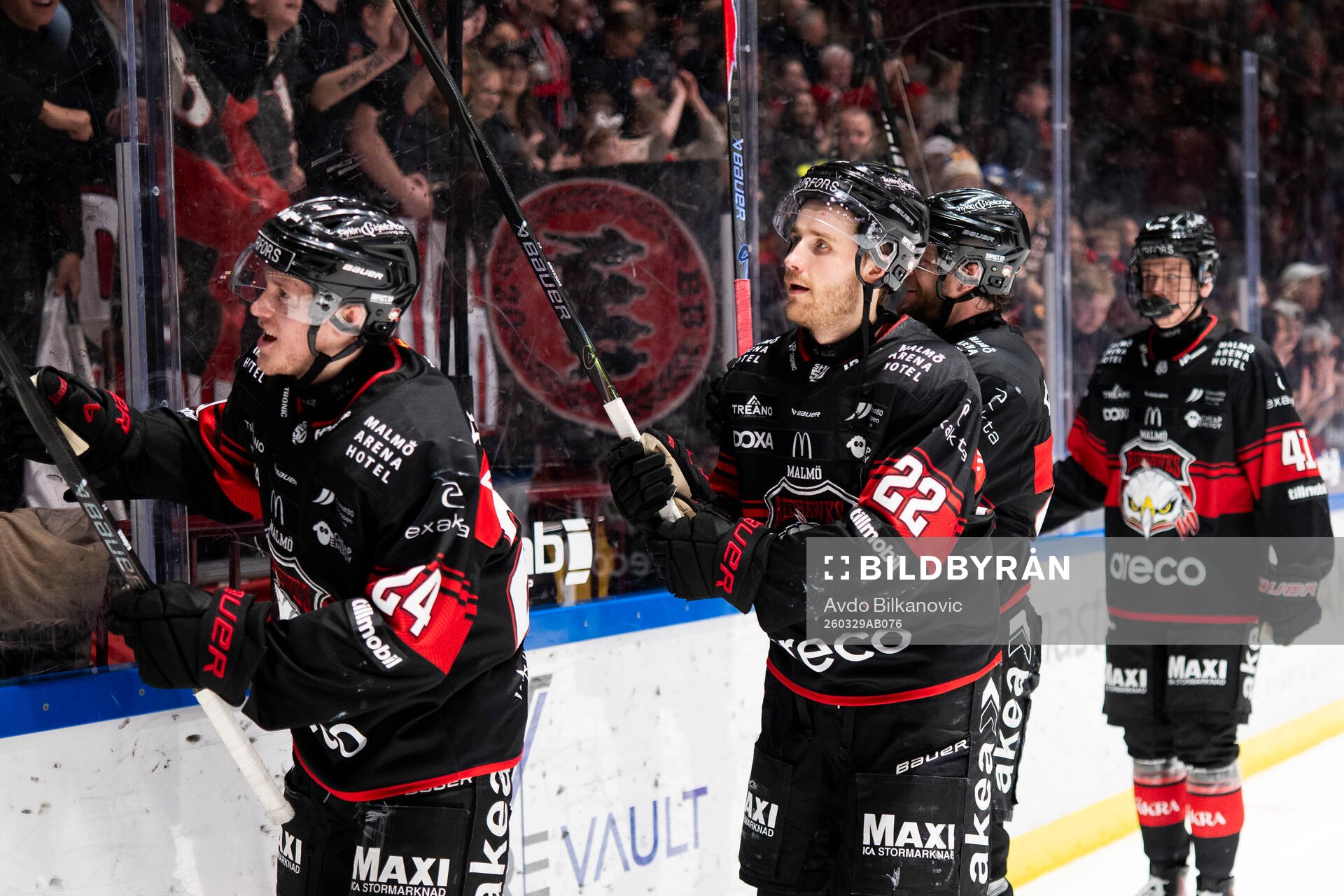 Malmö Redhawks Janne Kuokkanen jublar