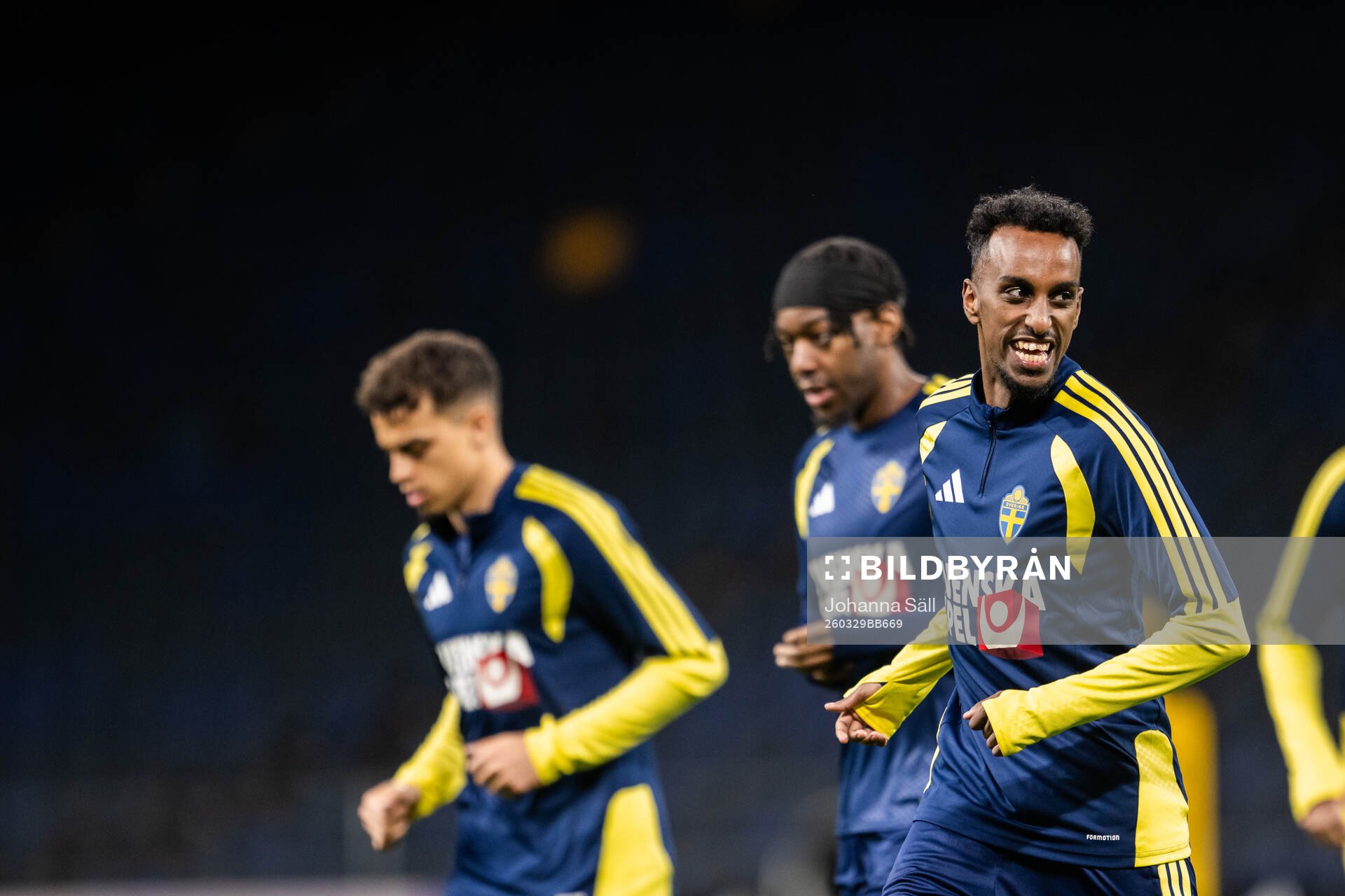 Taha Ali of the Swedish national football team at a