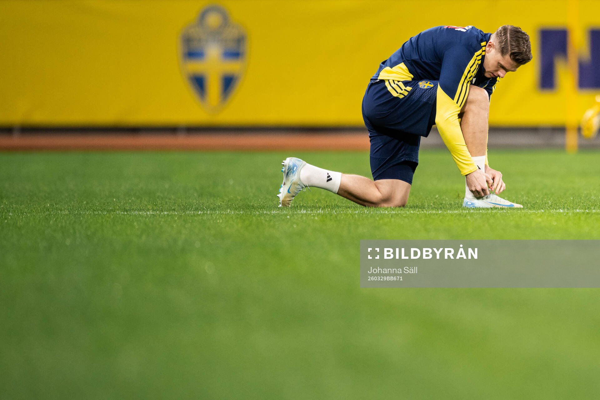 Viktor Gyökeres of the Swedish national football team at a