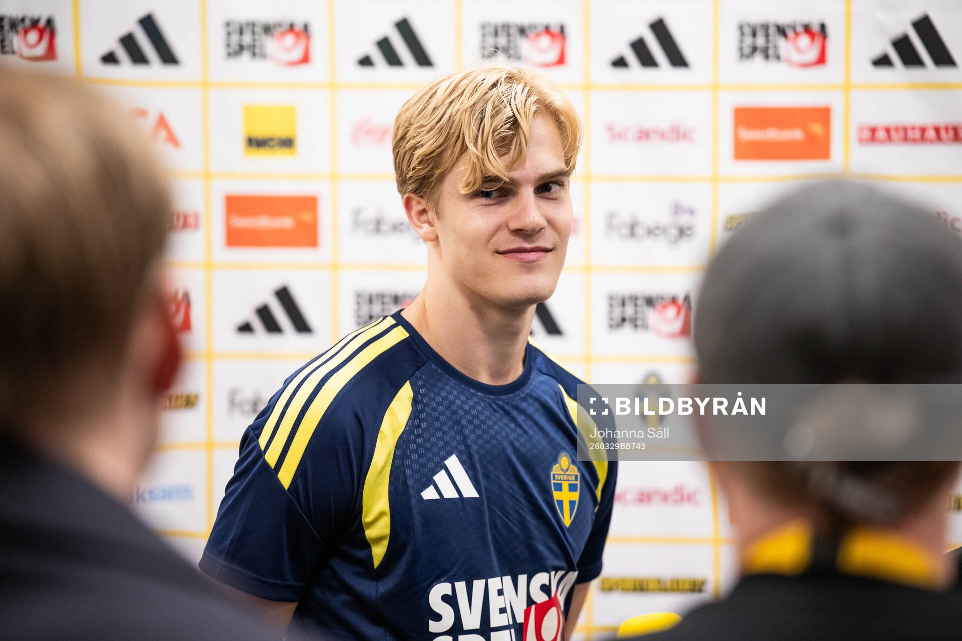 Lucas Bergvall of the Swedish national football team