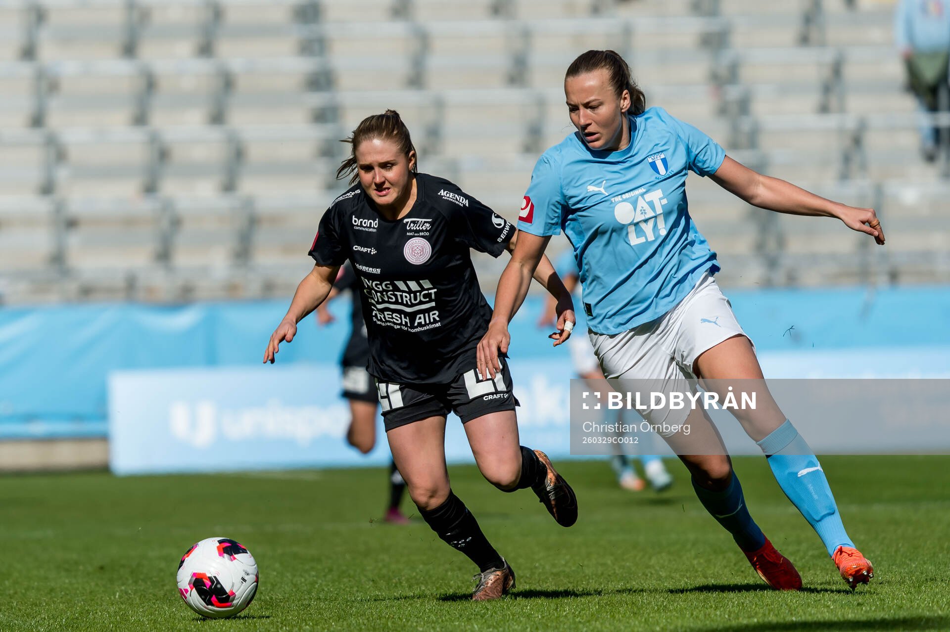 IK Uppsalas Ebba Ronquist och Malmö FFs Sara Kanutte