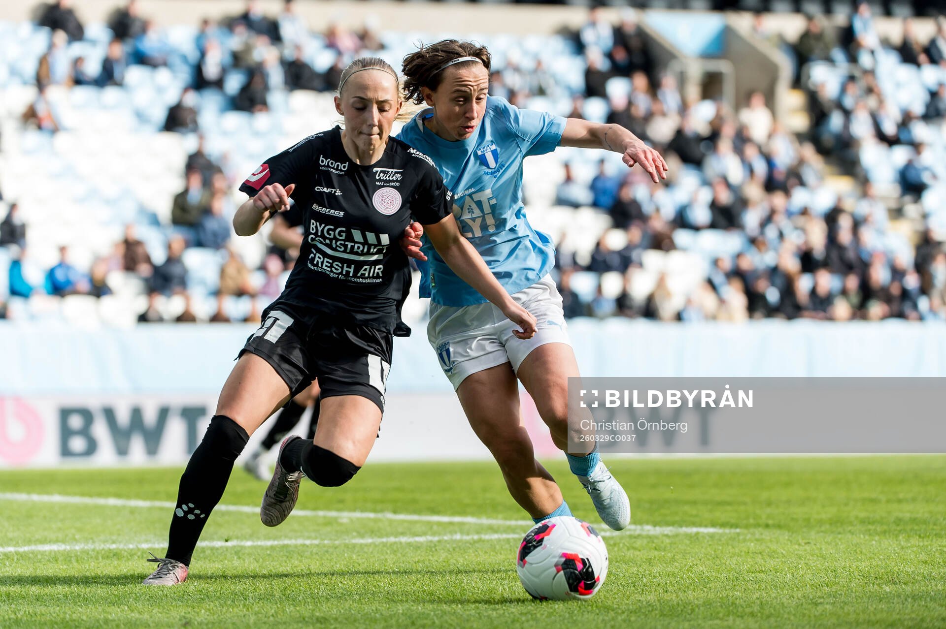 IK Uppsalas Saga Fredgren och Malmö FFs Miljana Ivanovic
