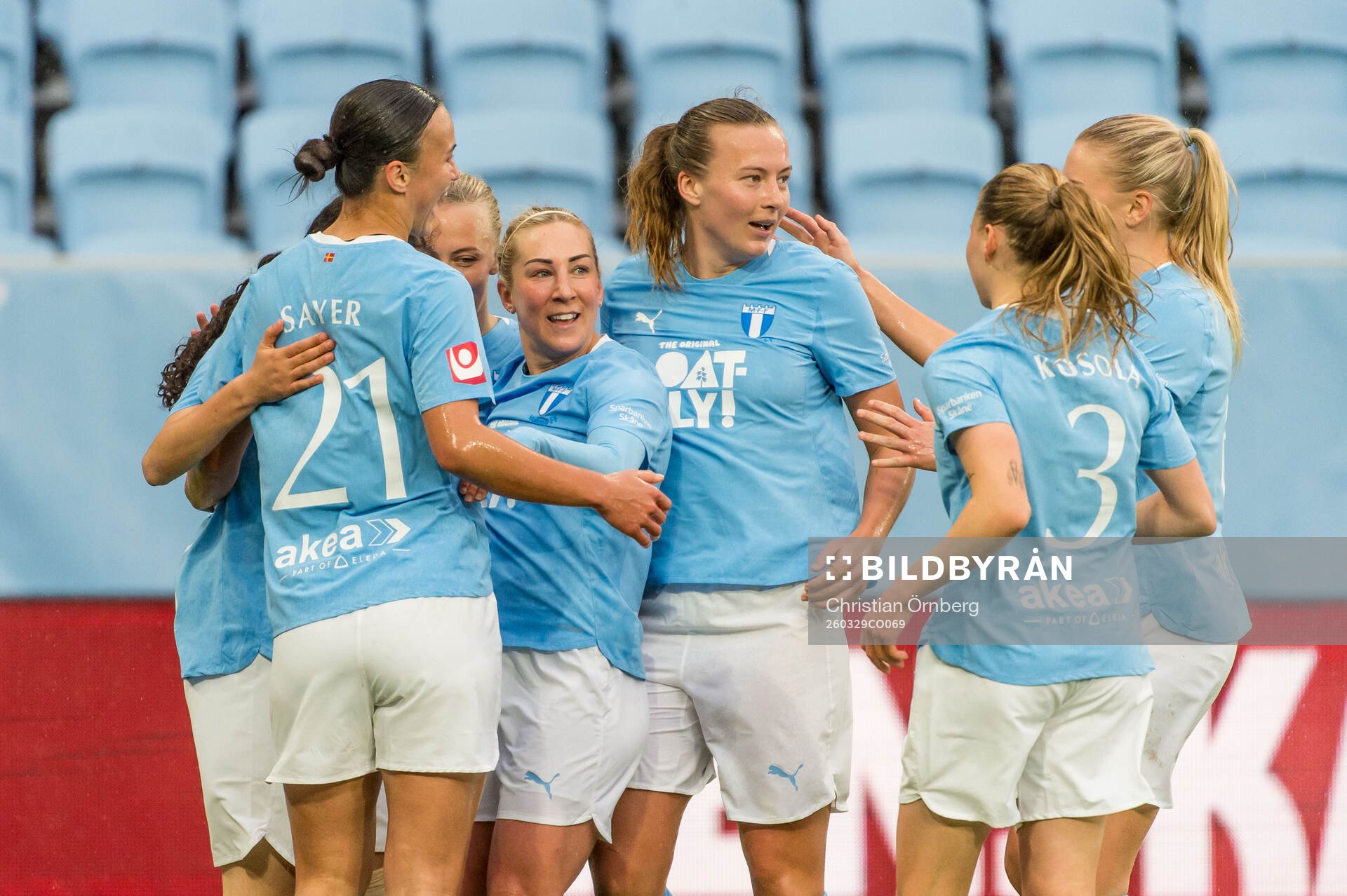 Malmö FFs Mia Persson jublar