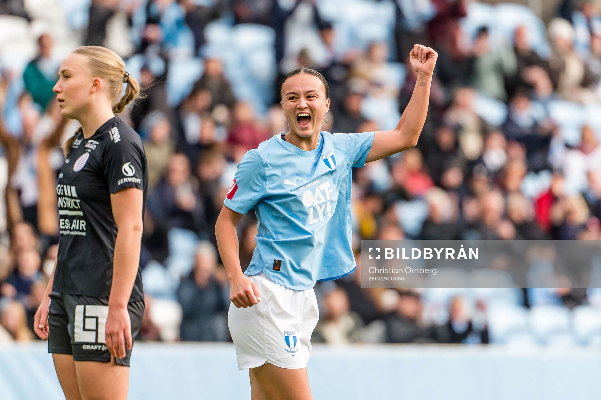 Malmö FFs Amy Sayer jublar