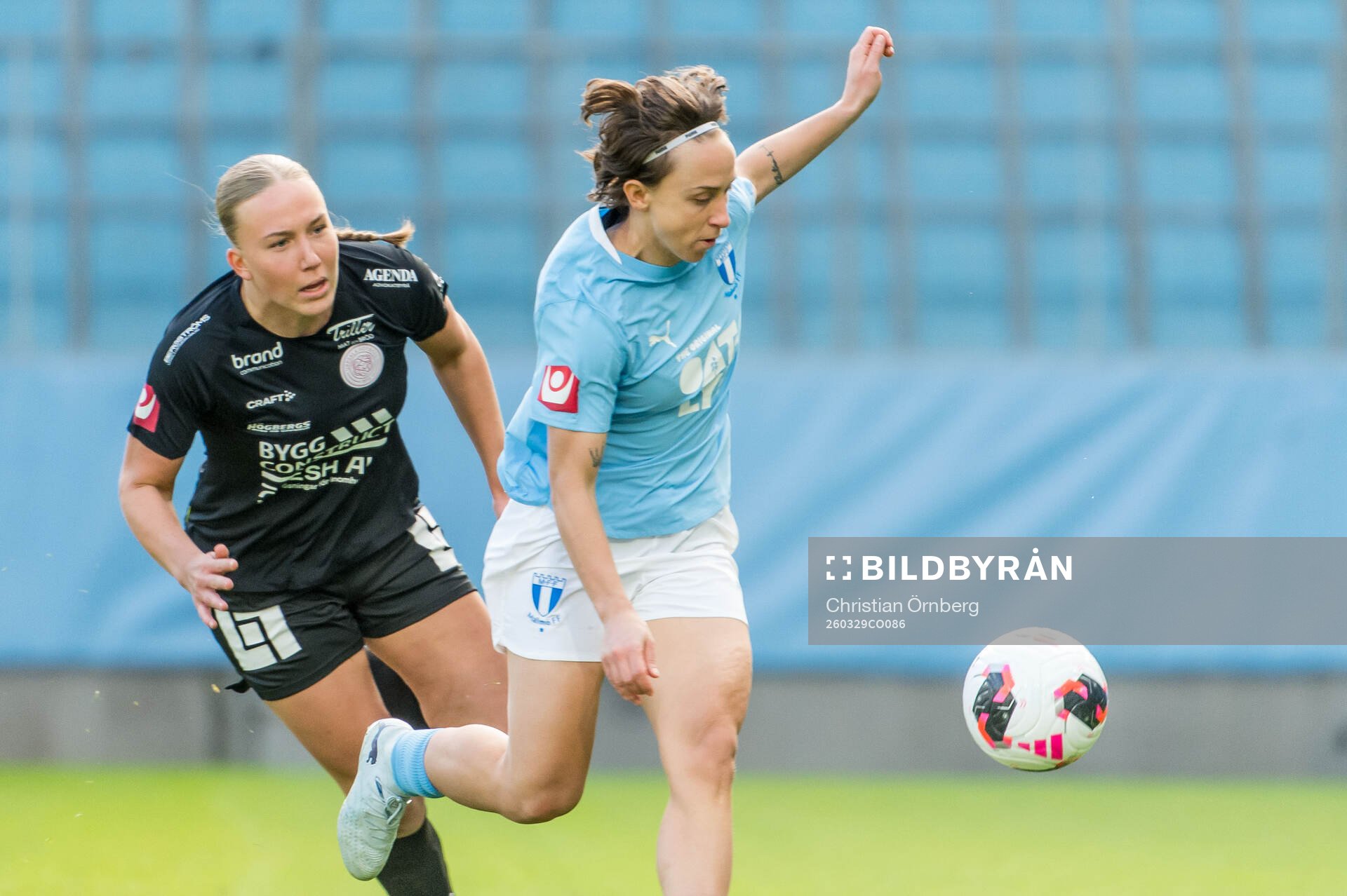 IK Uppsalas Thindra Mattsson och Malmö FFs Miljana Ivanovic