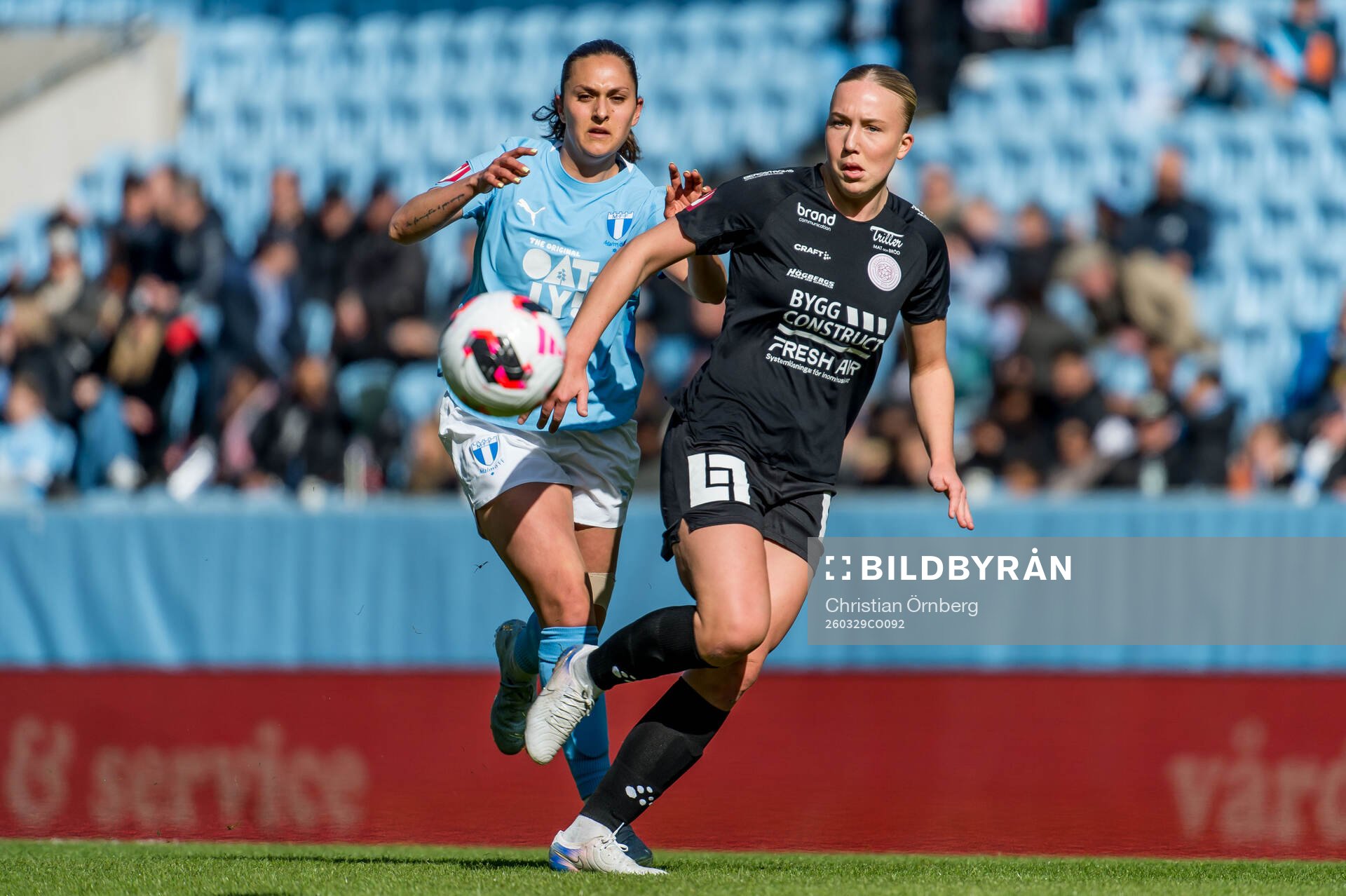 Malmö FFs Isabella D'Aquila och IK Uppsalas Thindra
