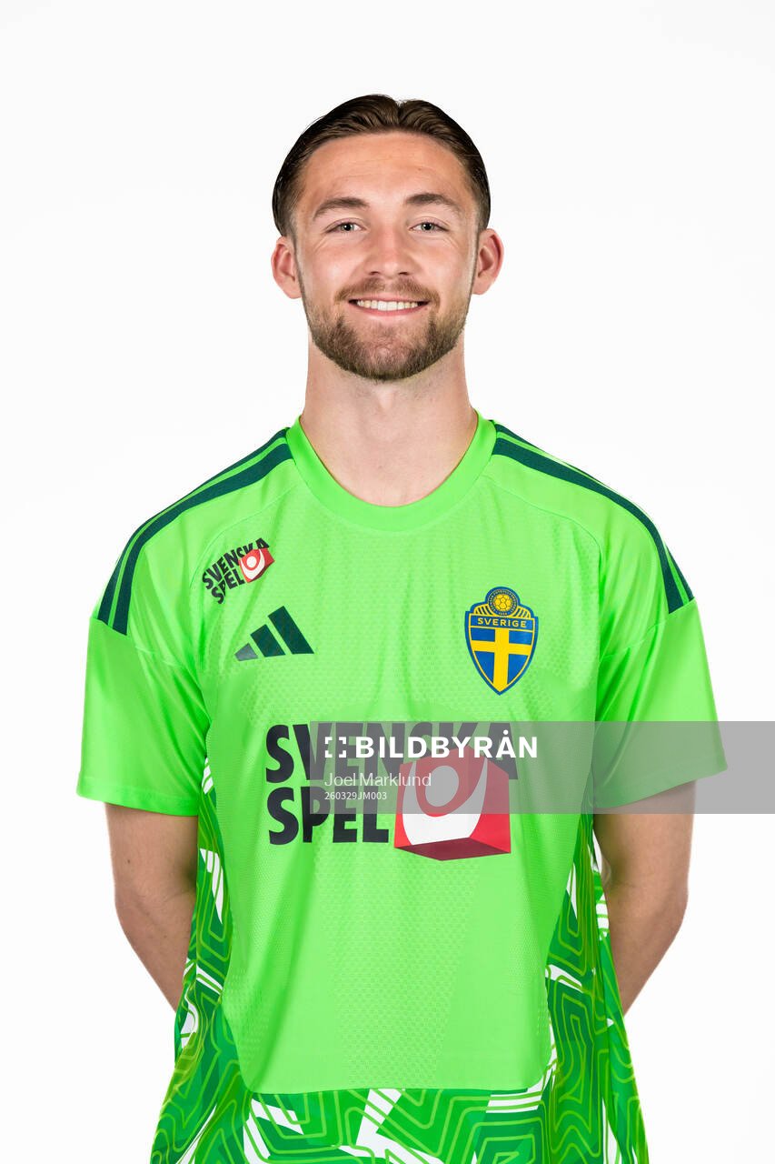 Goalkeeper Noel Törnqvist of the Swedish national football