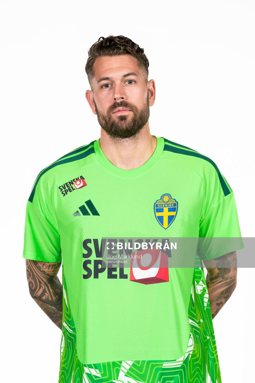 Goalkeeper Kristoffer Nordfeldt of the Swedish national
