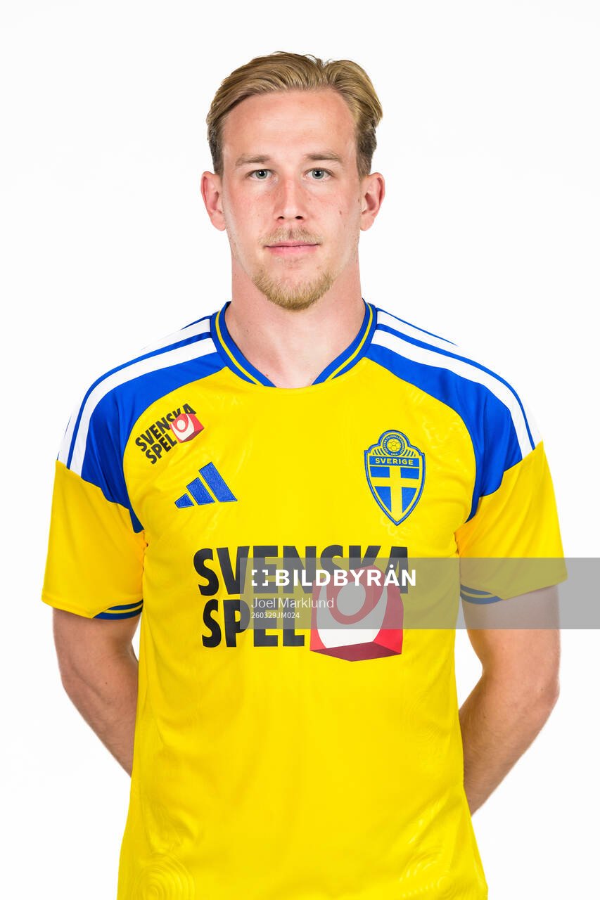 Herman Johansson of the Swedish national football team