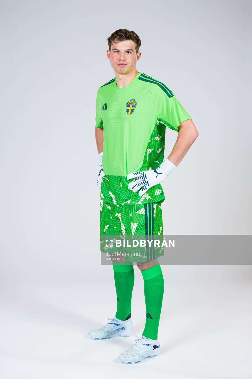 Goalkeeper Melker Ellborg of the Swedish national football