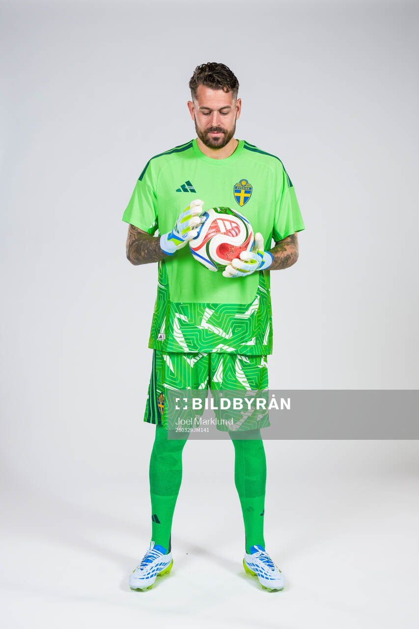 Goalkeeper Kristoffer Nordfeldt of the Swedish national