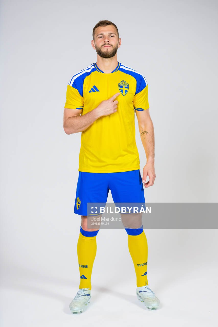 Jesper Karlström of the Swedish national football team