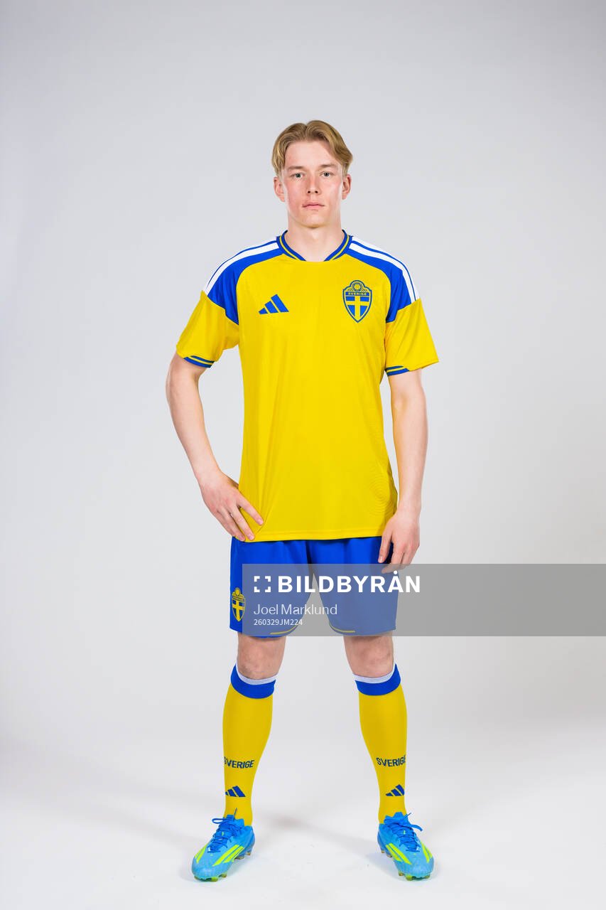 Daniel Svensson of the Swedish national football team poses
