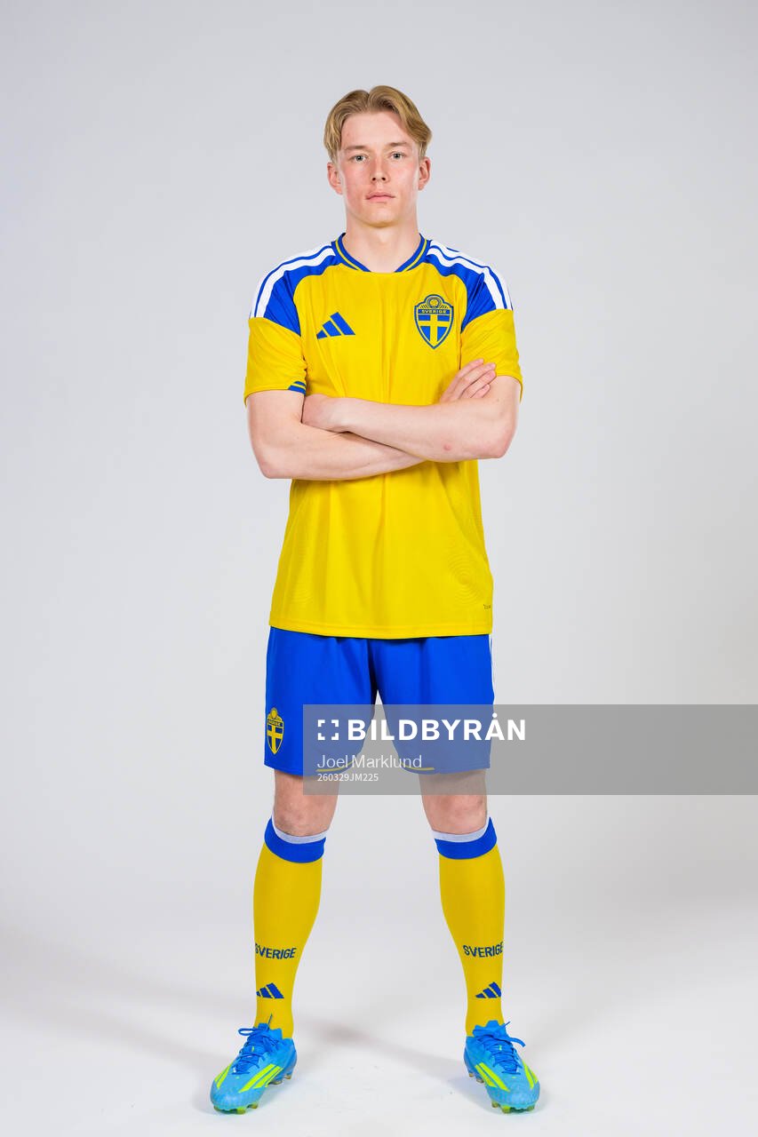 Daniel Svensson of the Swedish national football team poses