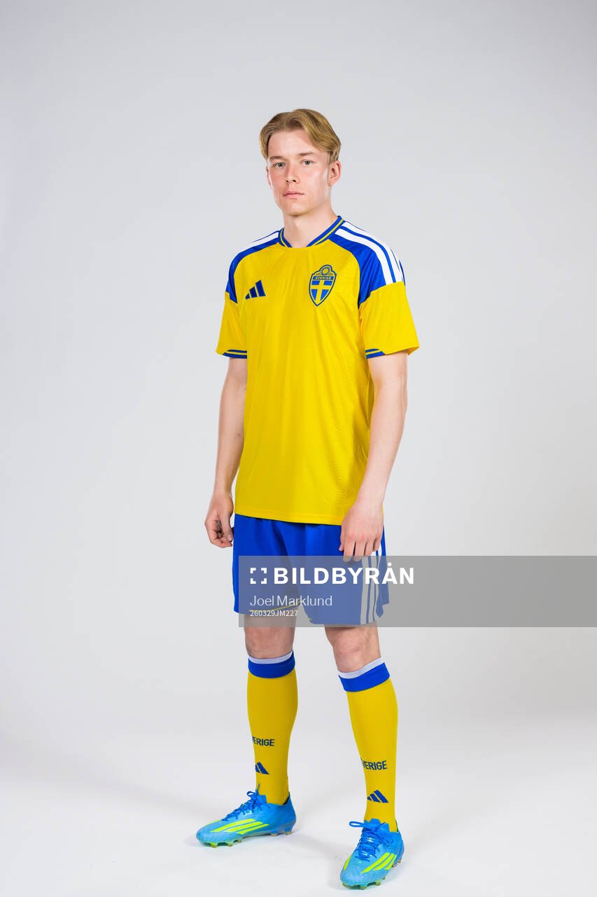 Daniel Svensson of the Swedish national football team poses