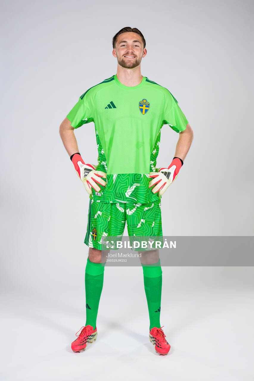 Goalkeeper Noel Törnqvist of the Swedish national football