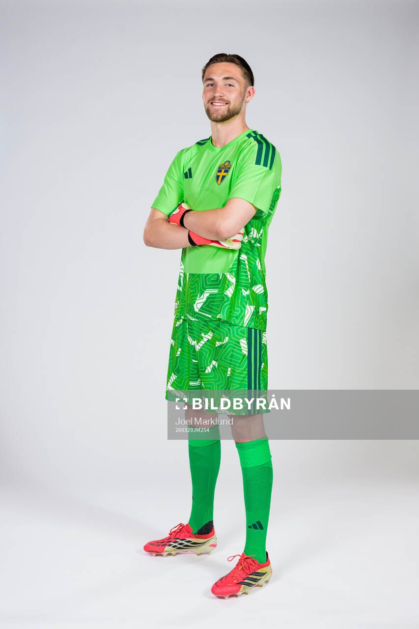 Goalkeeper Noel Törnqvist of the Swedish national football