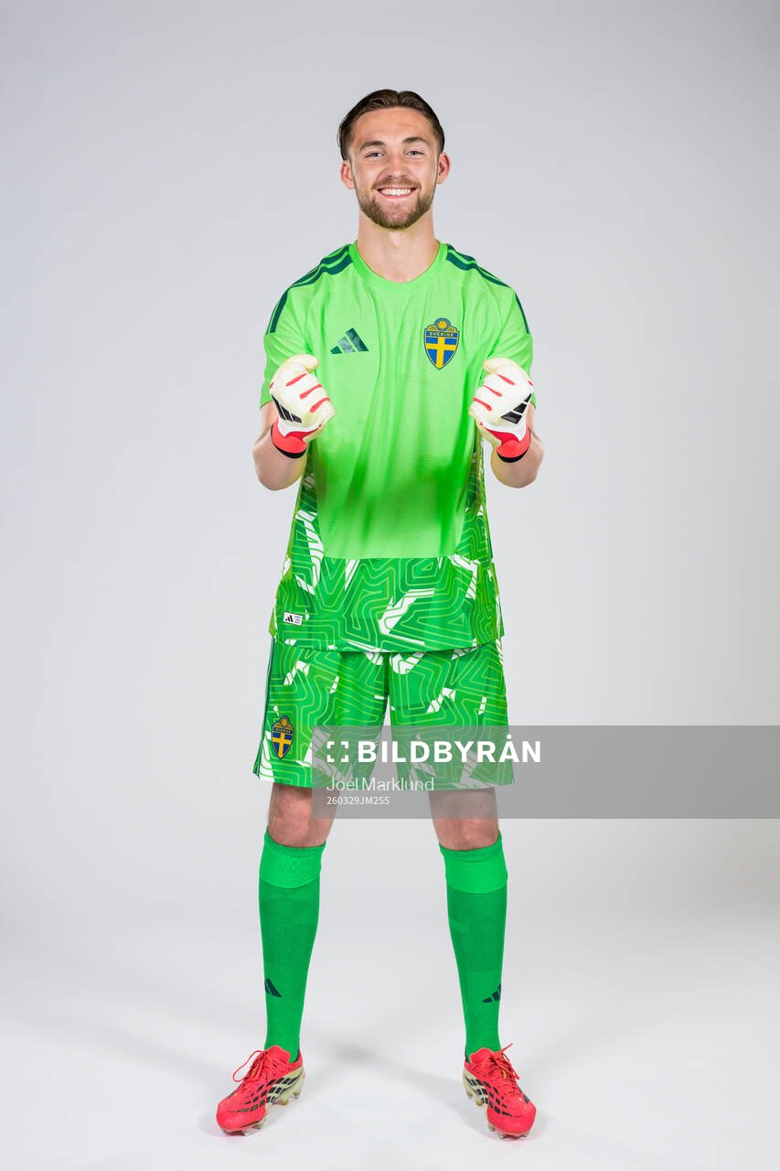 Goalkeeper Noel Törnqvist of the Swedish national football