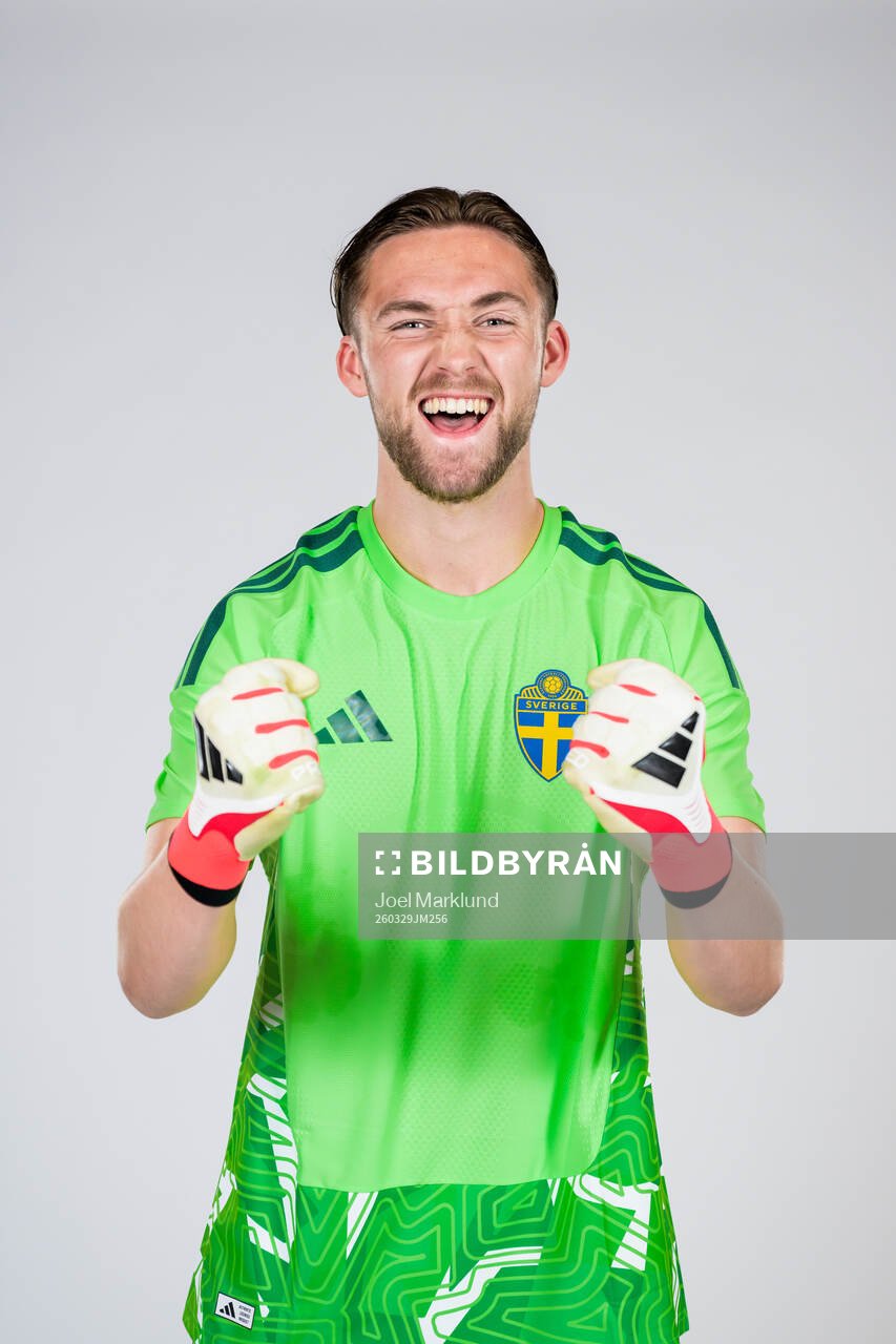 Goalkeeper Noel Törnqvist of the Swedish national football