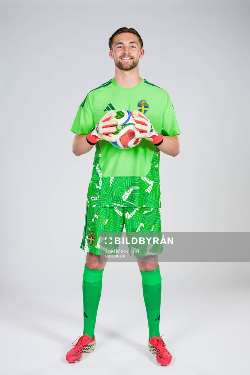 Goalkeeper Noel Törnqvist of the Swedish national football
