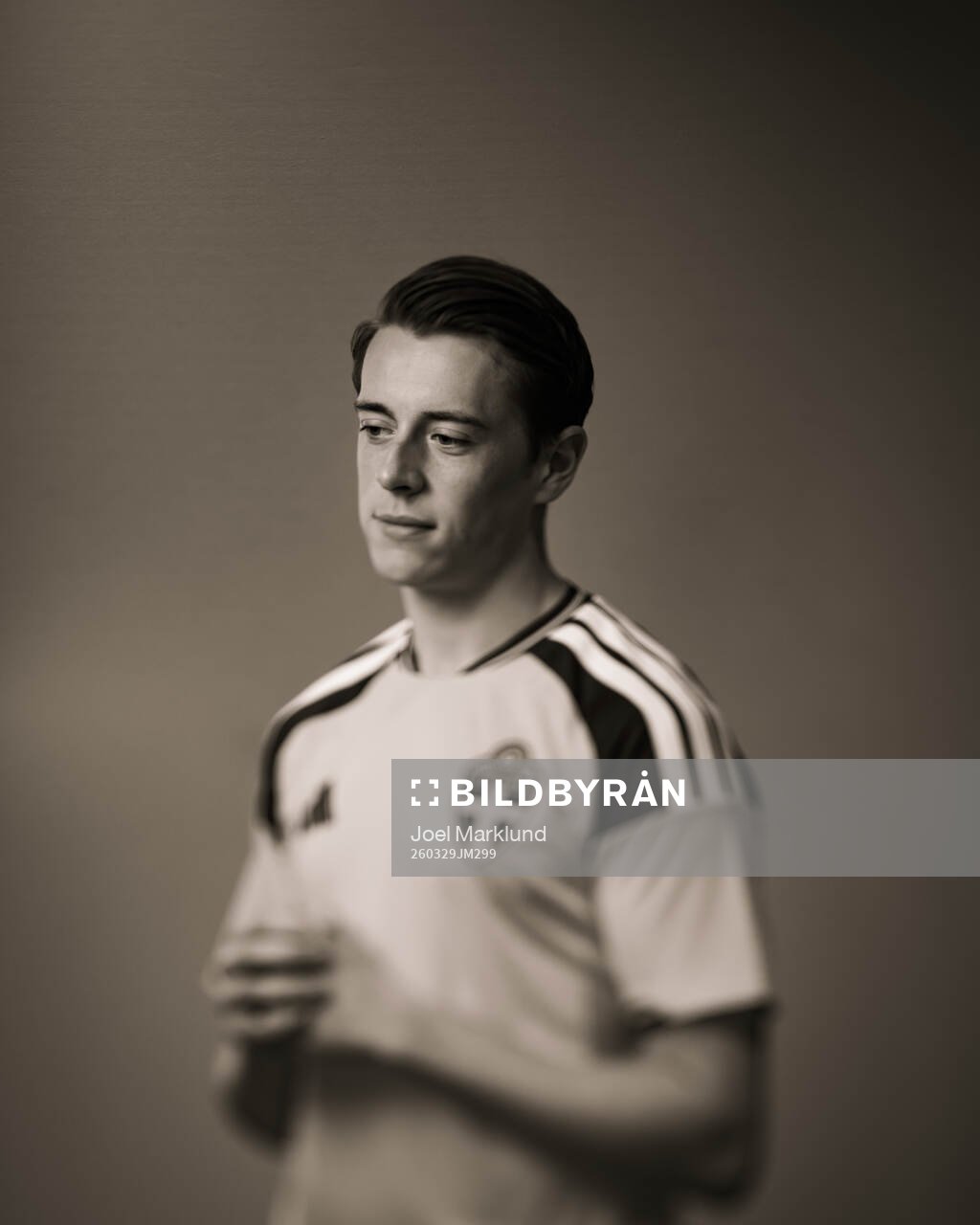 Elliot Stroud of the Swedish national football team poses