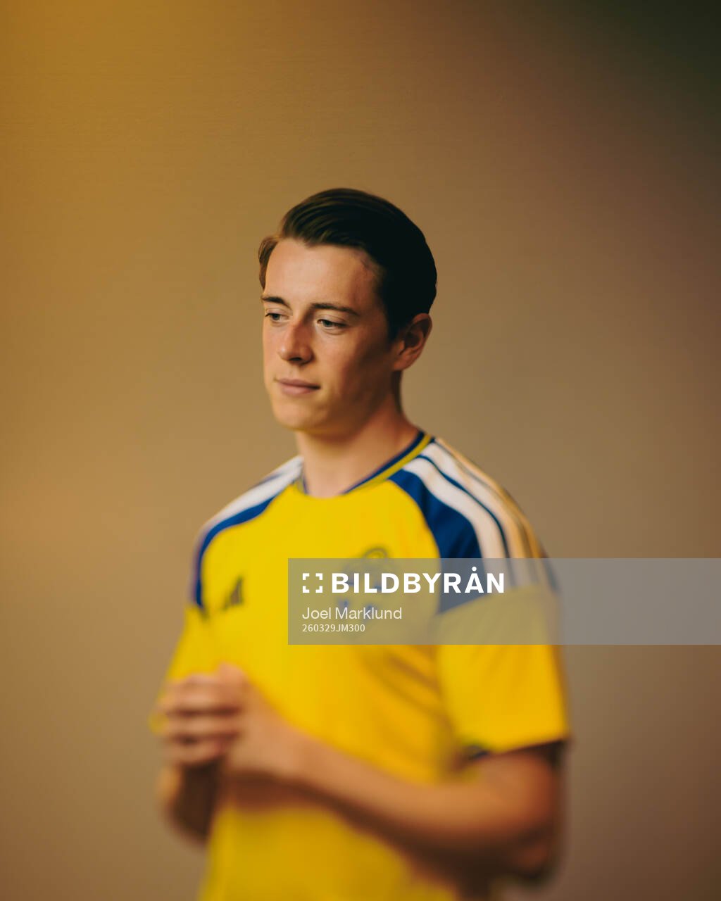Elliot Stroud of the Swedish national football team poses