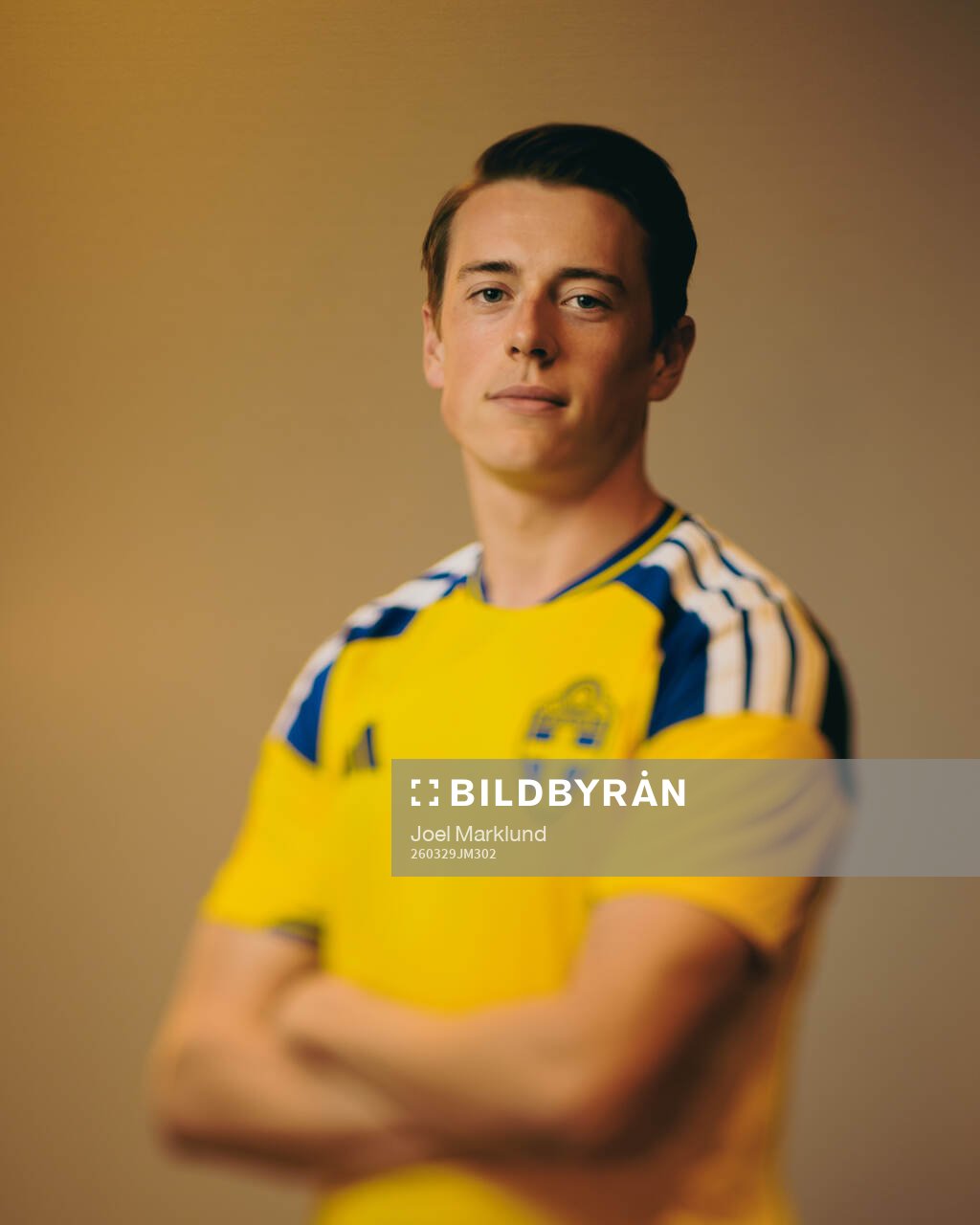 Elliot Stroud of the Swedish national football team poses