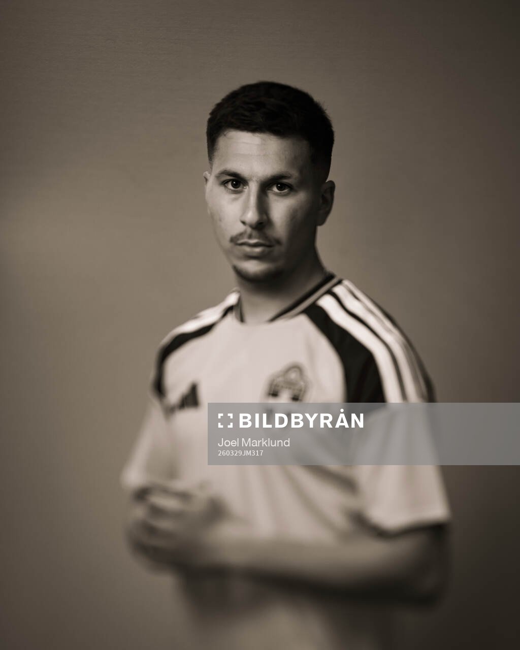 Roony Bardghji of the Swedish national football team poses