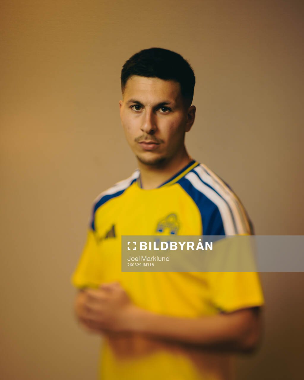 Roony Bardghji of the Swedish national football team poses
