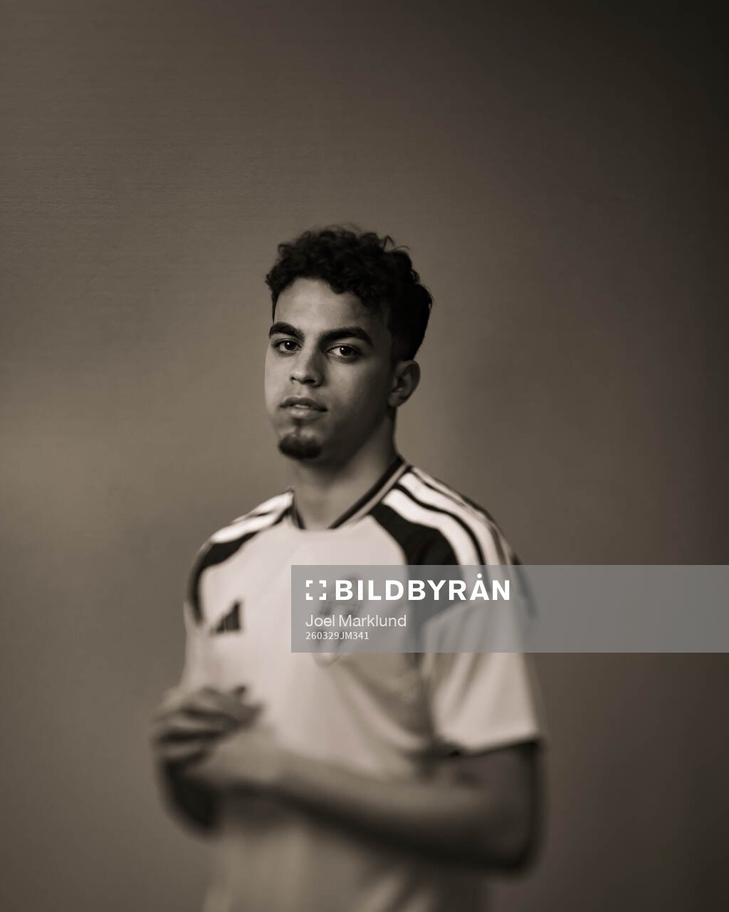 Yasin Ayari of the Swedish national football team poses for