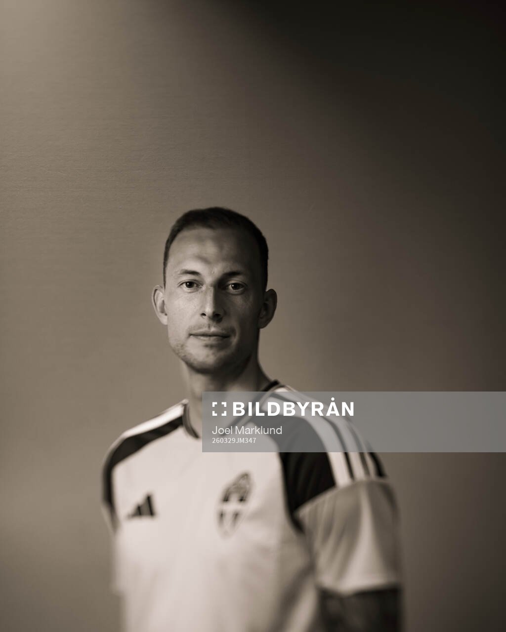 Gustaf Nilsson of the Swedish national football team poses