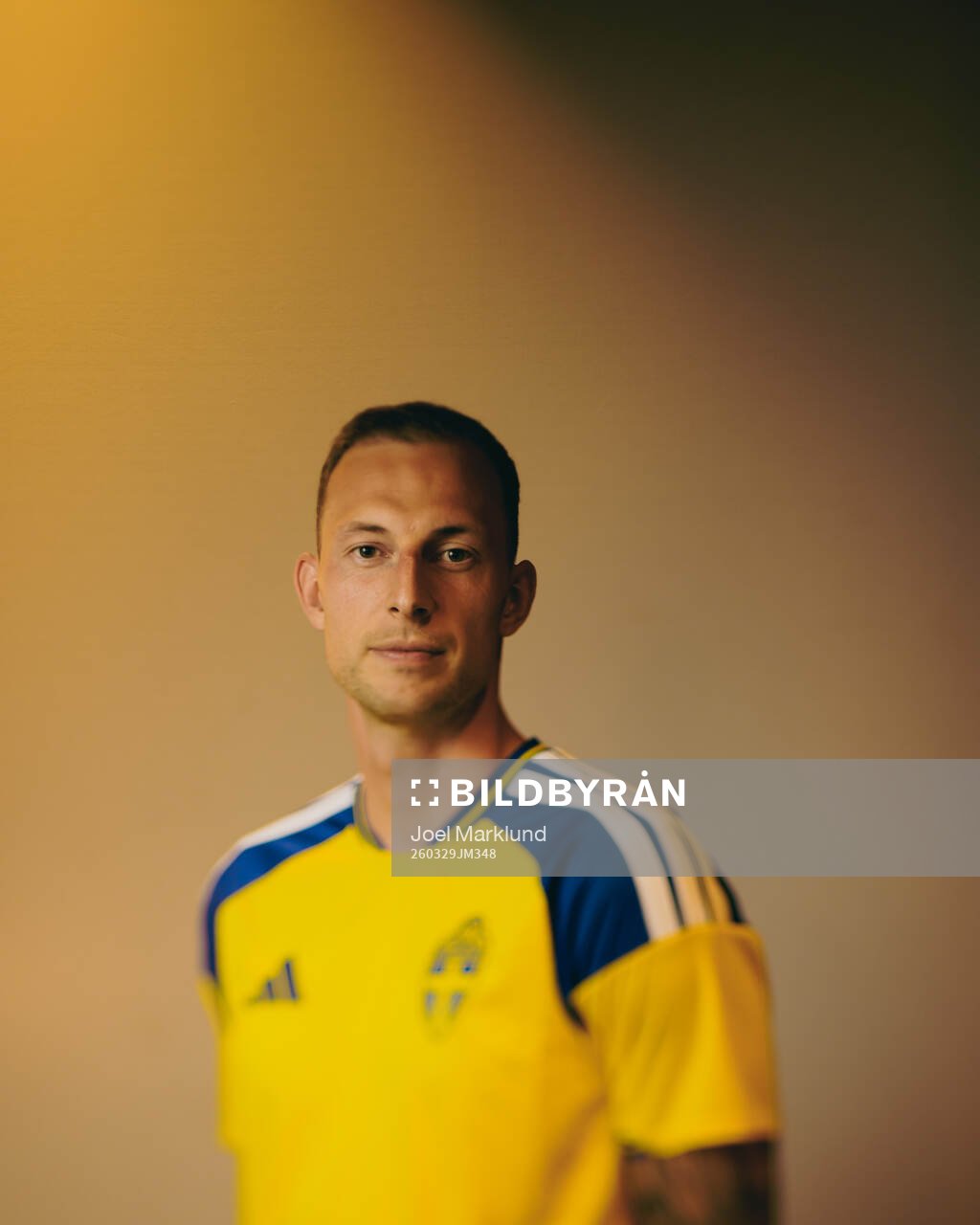 Gustaf Nilsson of the Swedish national football team poses
