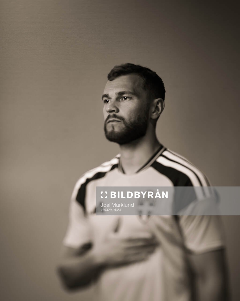 Jesper Karlström of the Swedish national football team