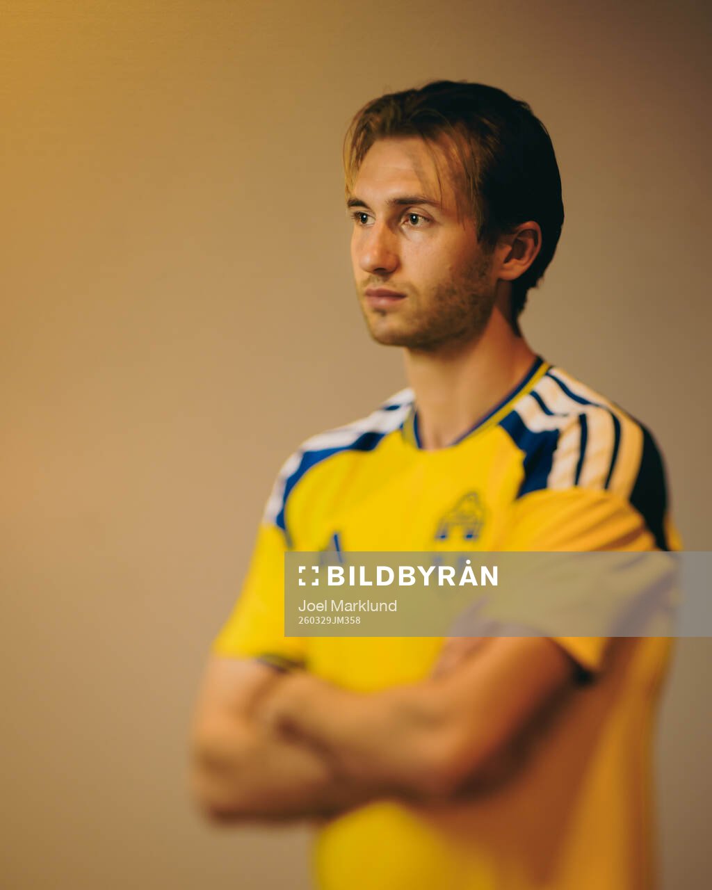Benjamin Nygren of the Swedish national football team poses