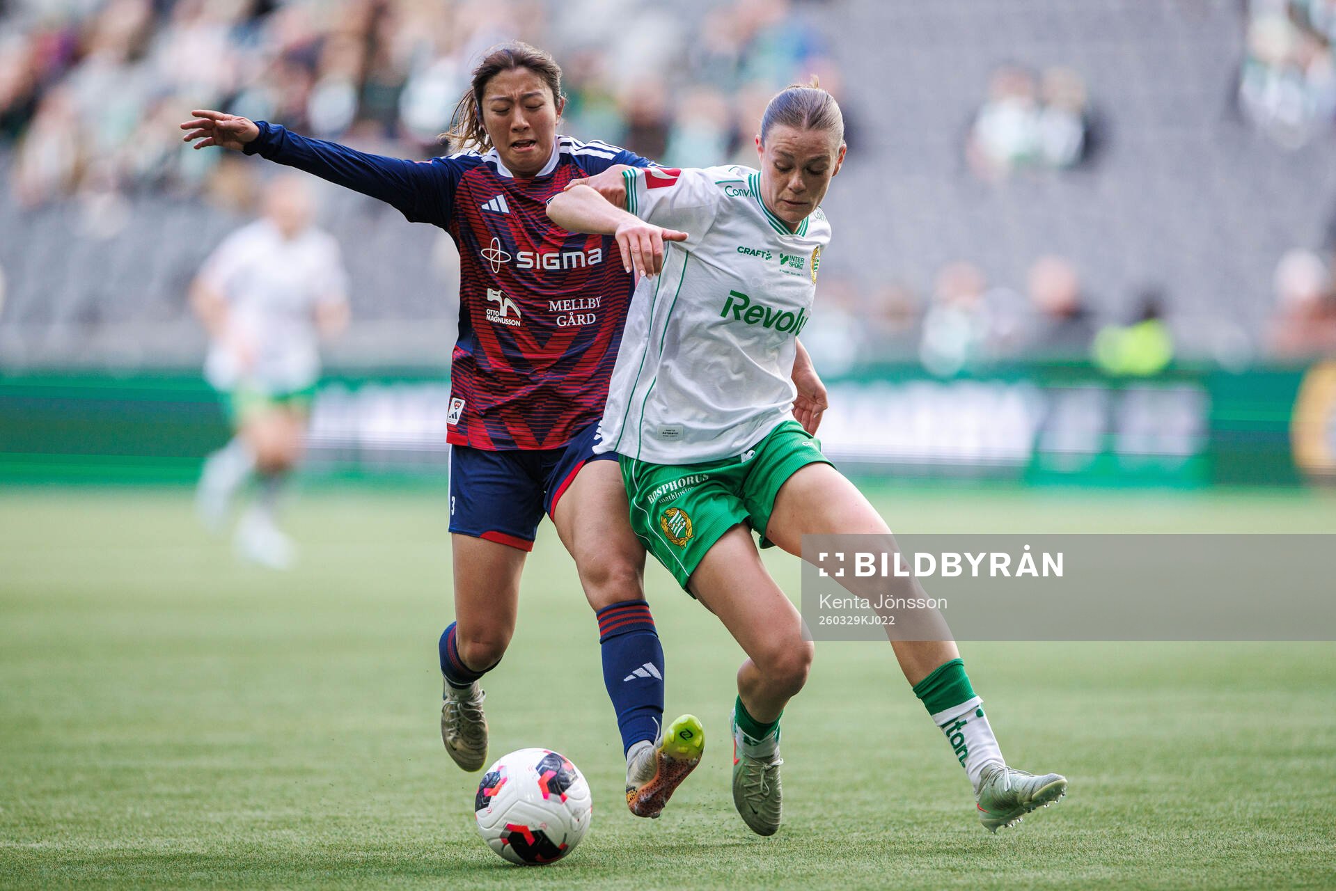 Rosengårds Ran Iwai och Hammarbys Sofia Reidy