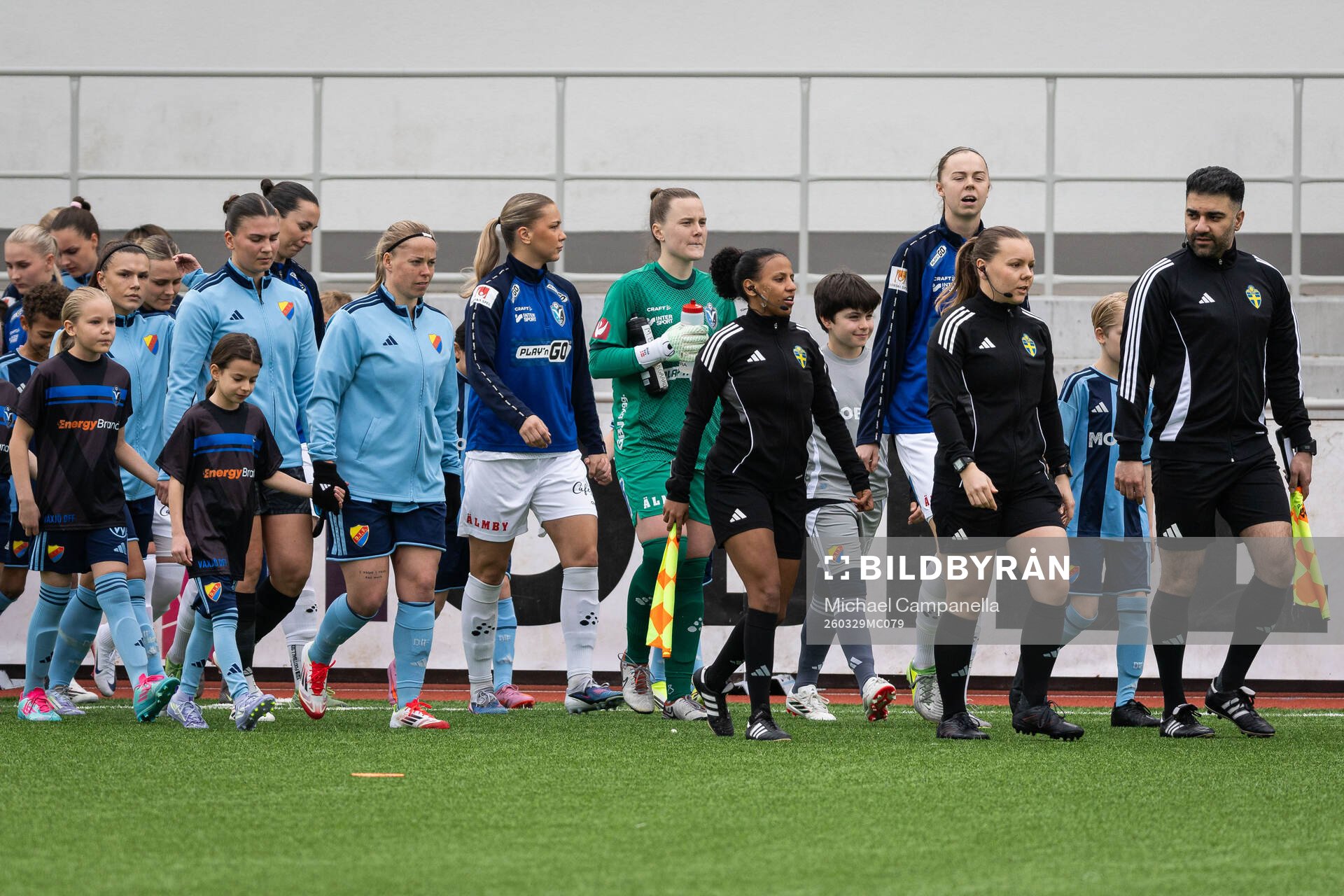 Djurgårdens spelare i en lineup