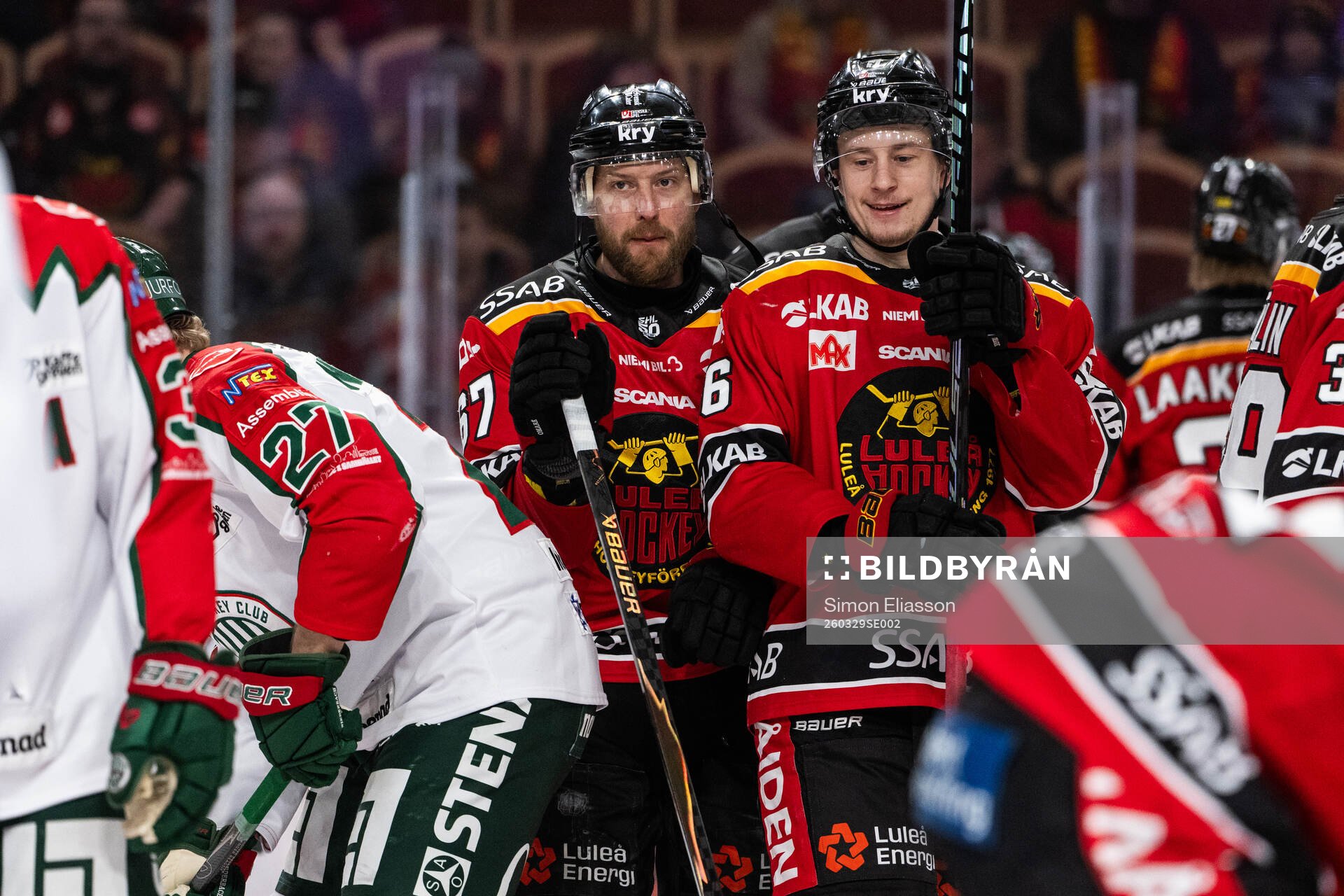 Luleås Linus Omark och Pontus Andreasson