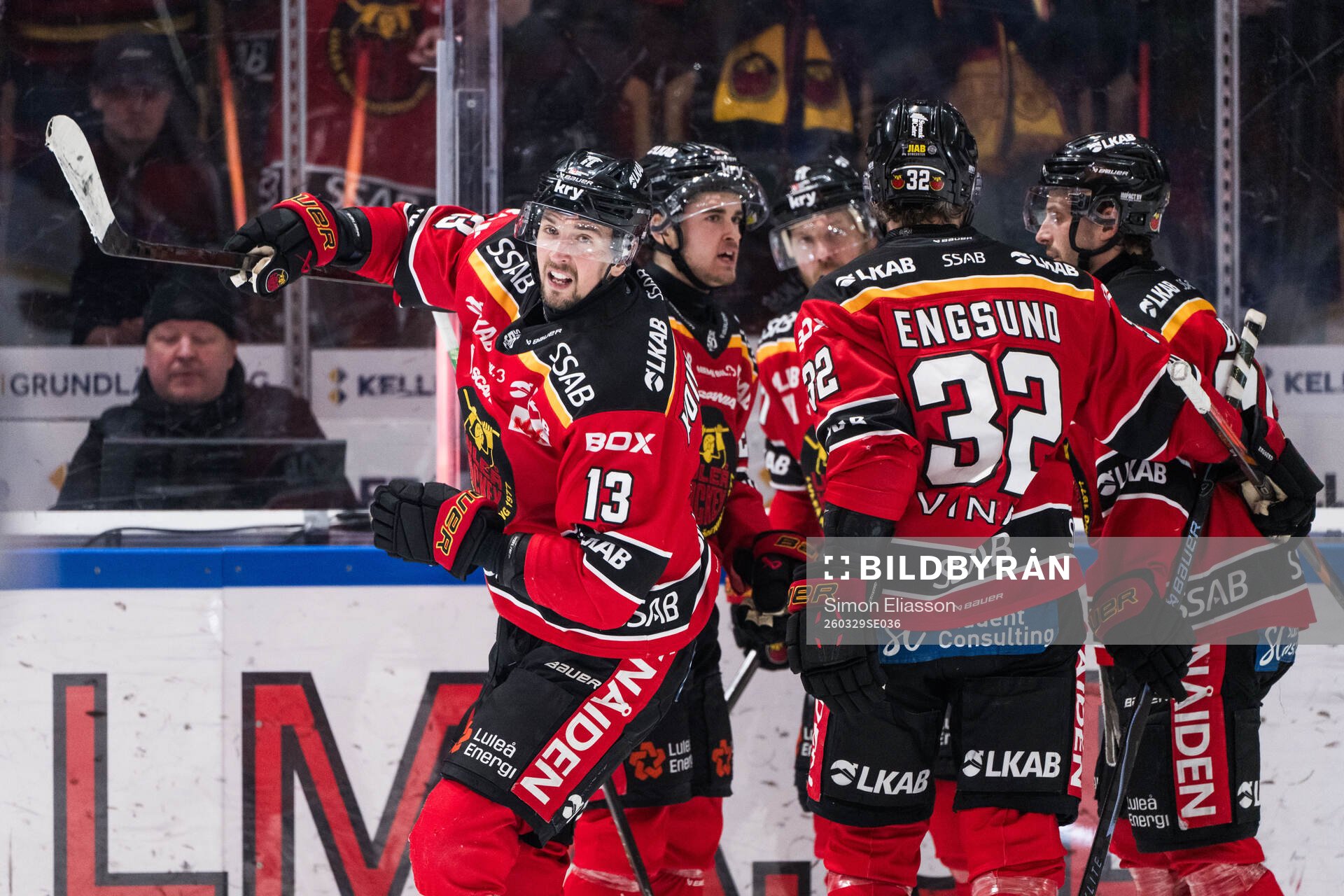 Luleås Eetu Koivistoinen jublar