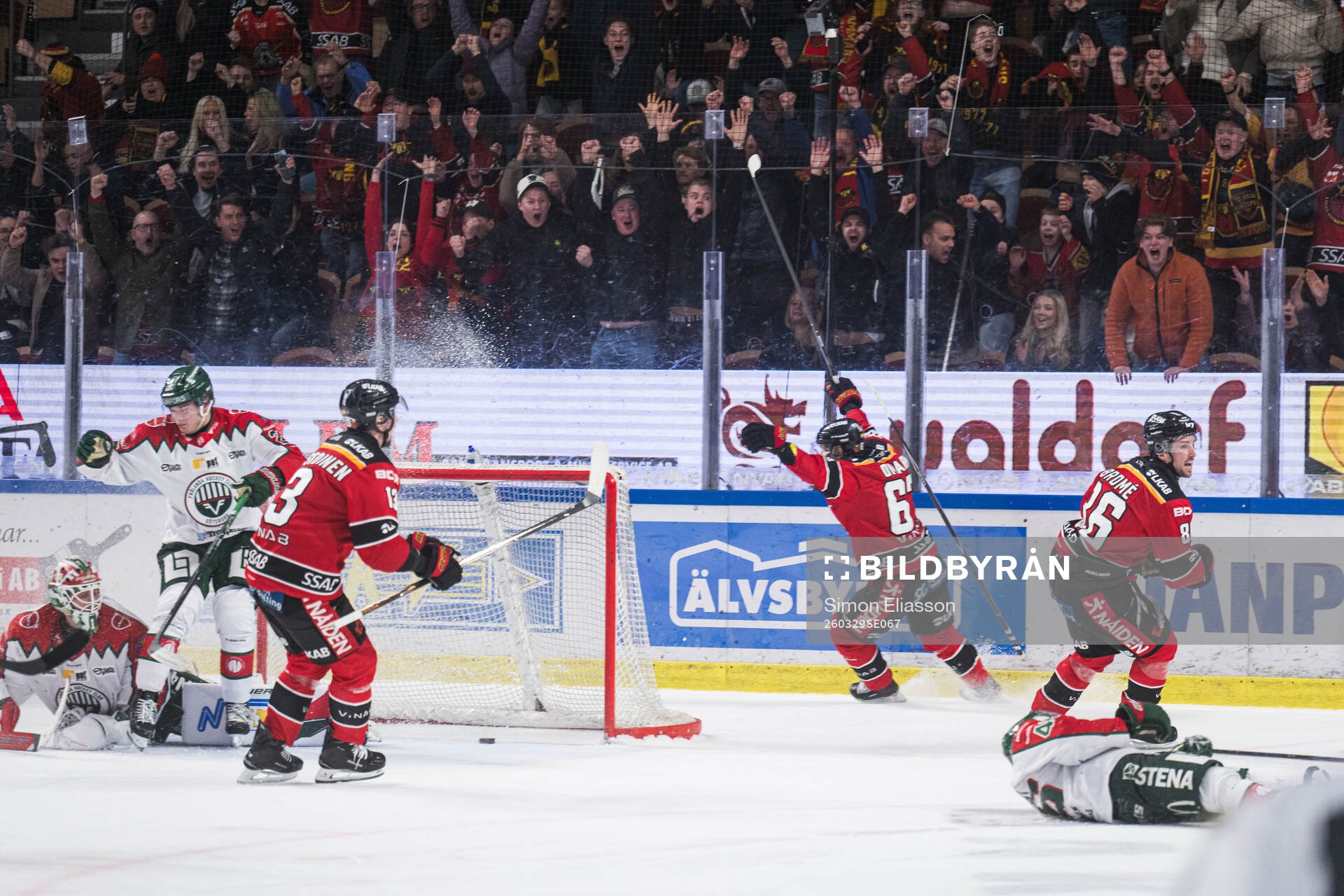 Luleås Mathias Bromé jublar
