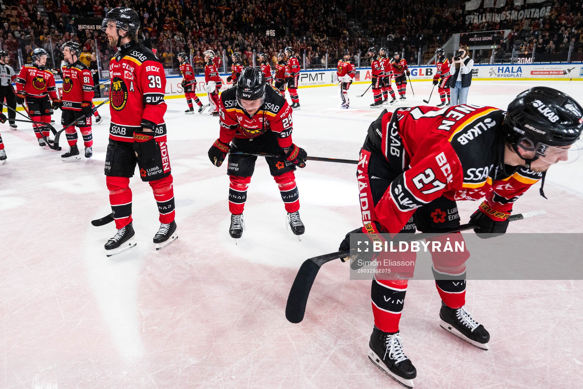 Luleås Pontus Själin, Erik Gustafsson och Oskari Laaksonen