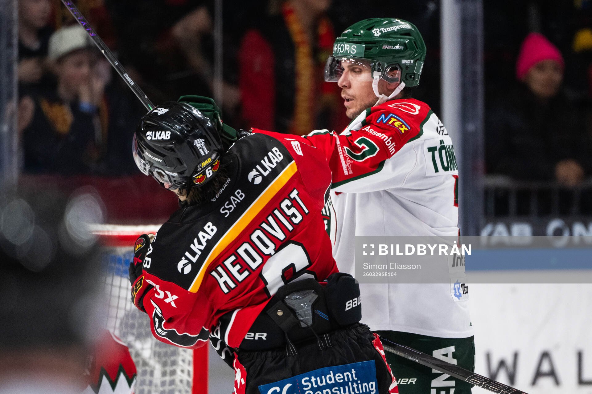 Luleås Isac Hedqvist och Frölundas Henrik Tömmernes