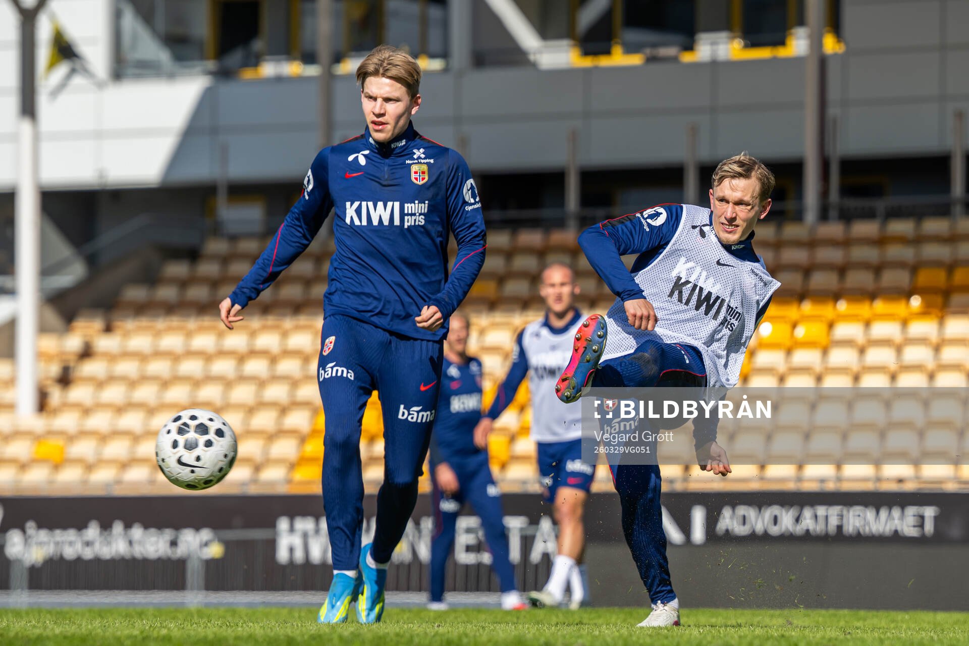 Jens Petter Hauge and Marcus Holmgren Pedersen of the