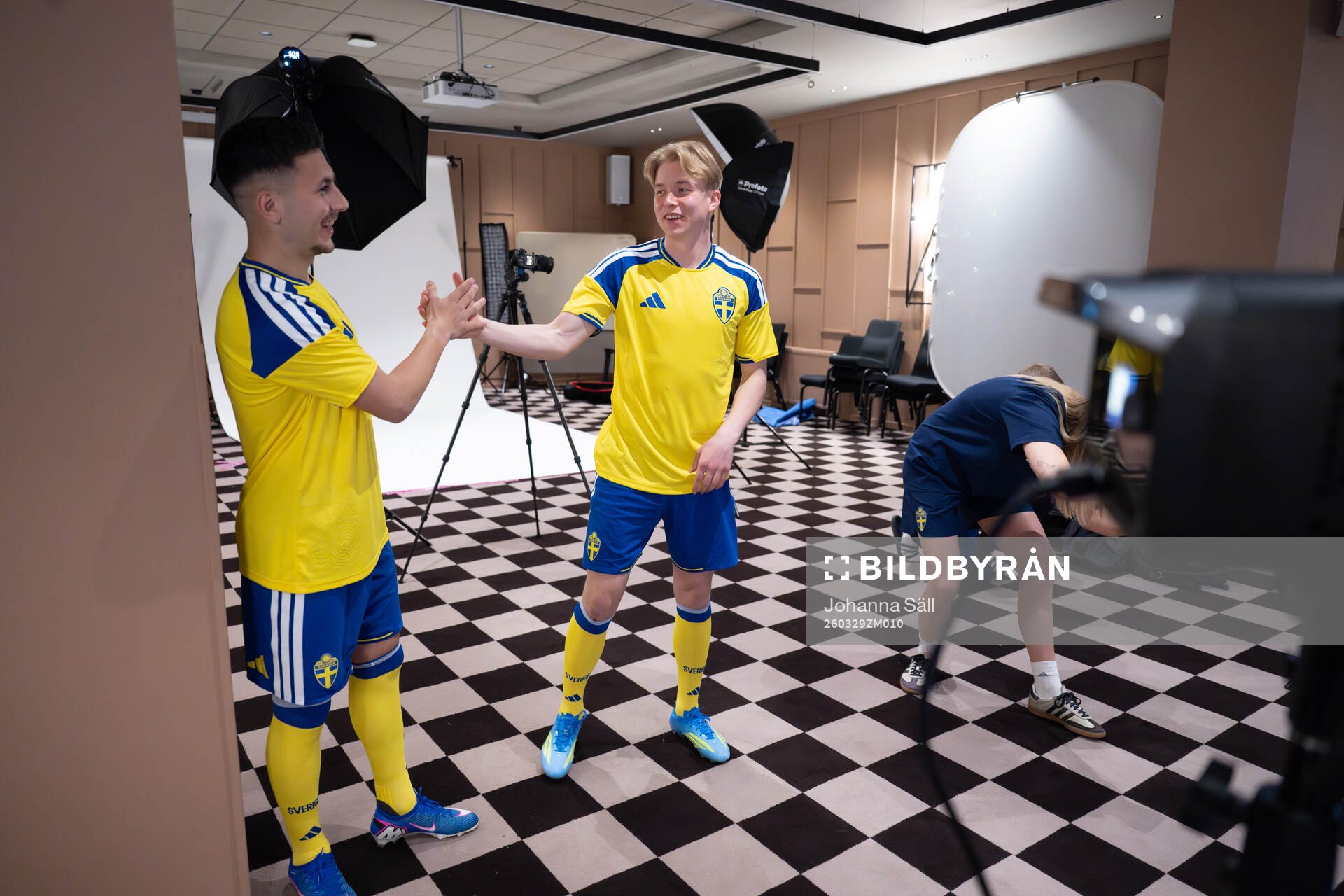 Roony Bardghji and Daniel Svensson of the Swedish national