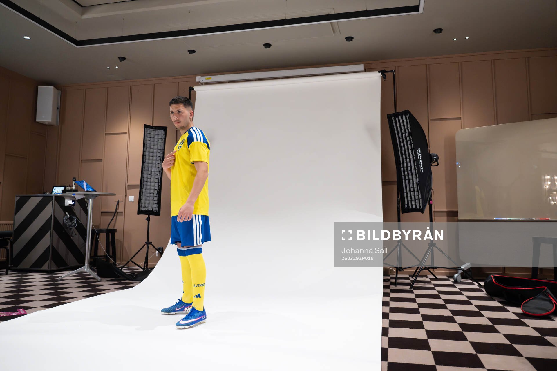 Roony Bardghji of the Swedish national football team poses