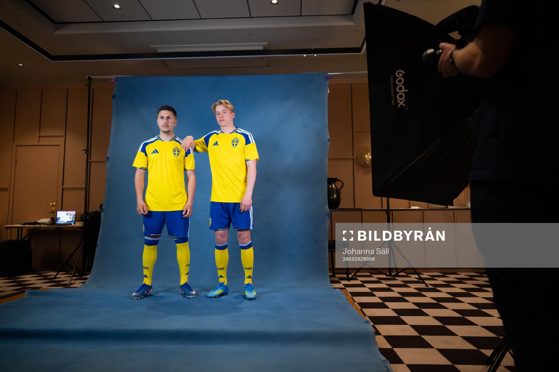 Roony Bardghji and Daniel Svensson of the Swedish national
