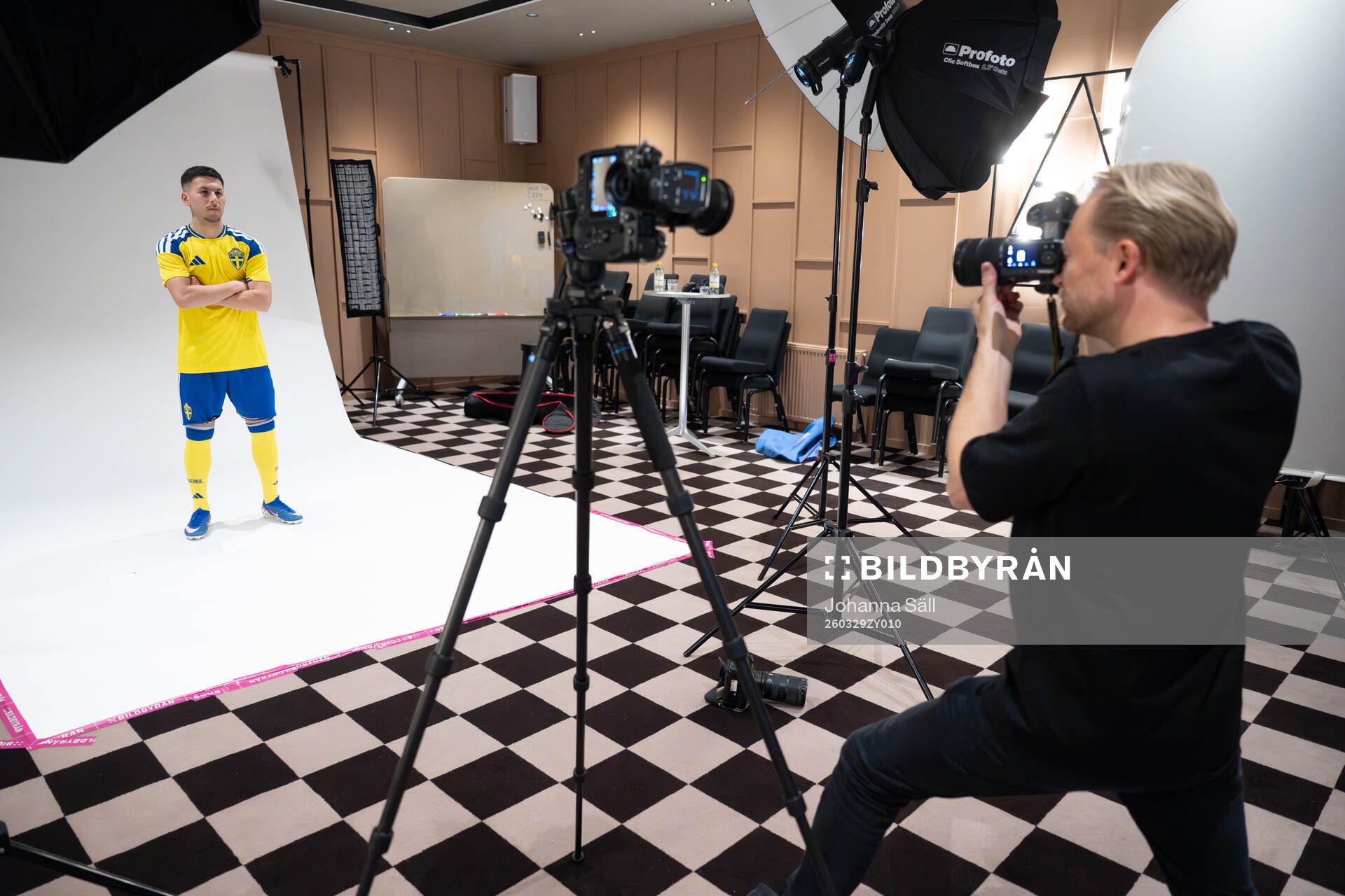 Roony Bardghji of the Swedish national football team poses