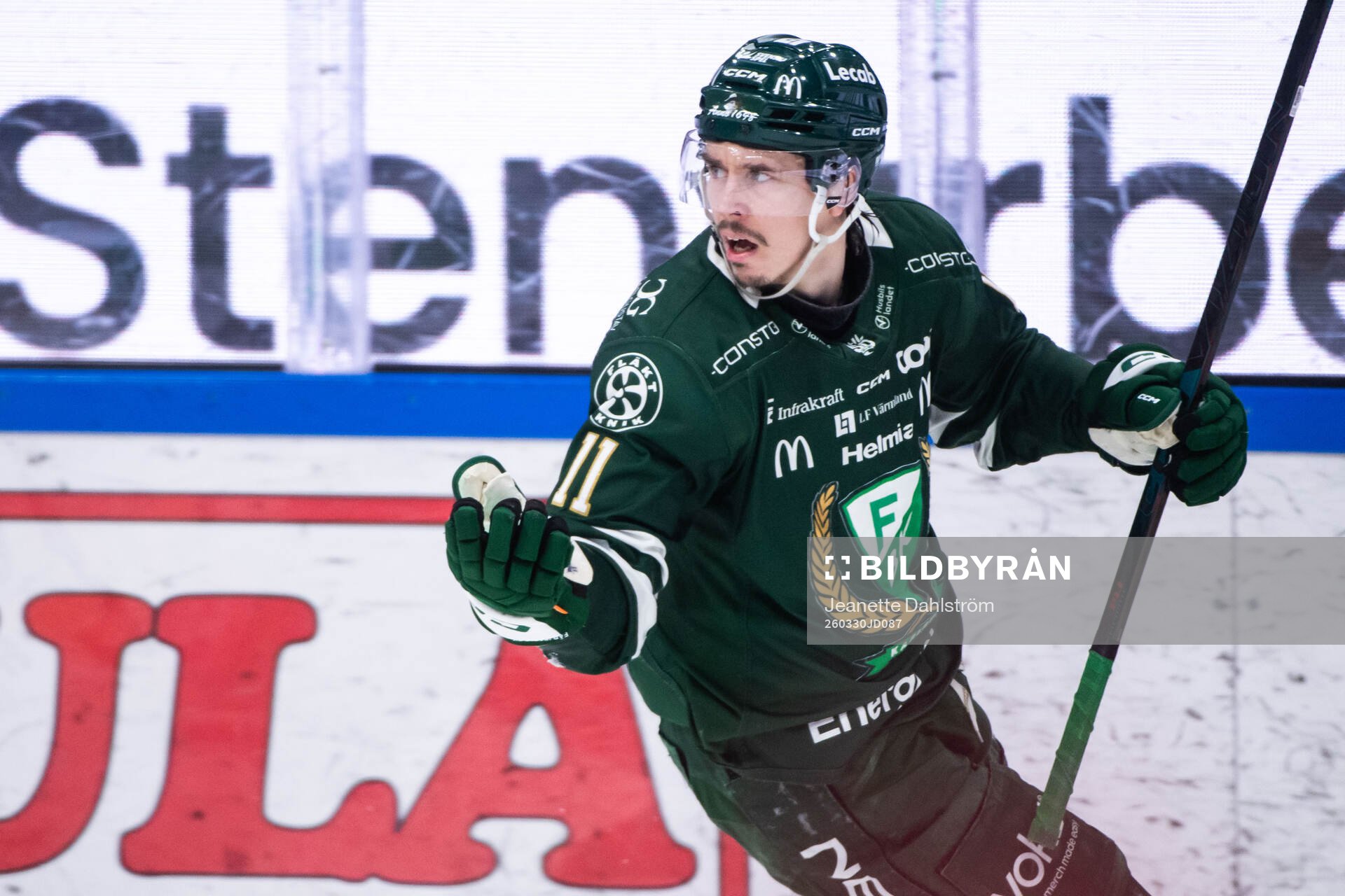 Färjestads Joakim Nygård reagerar