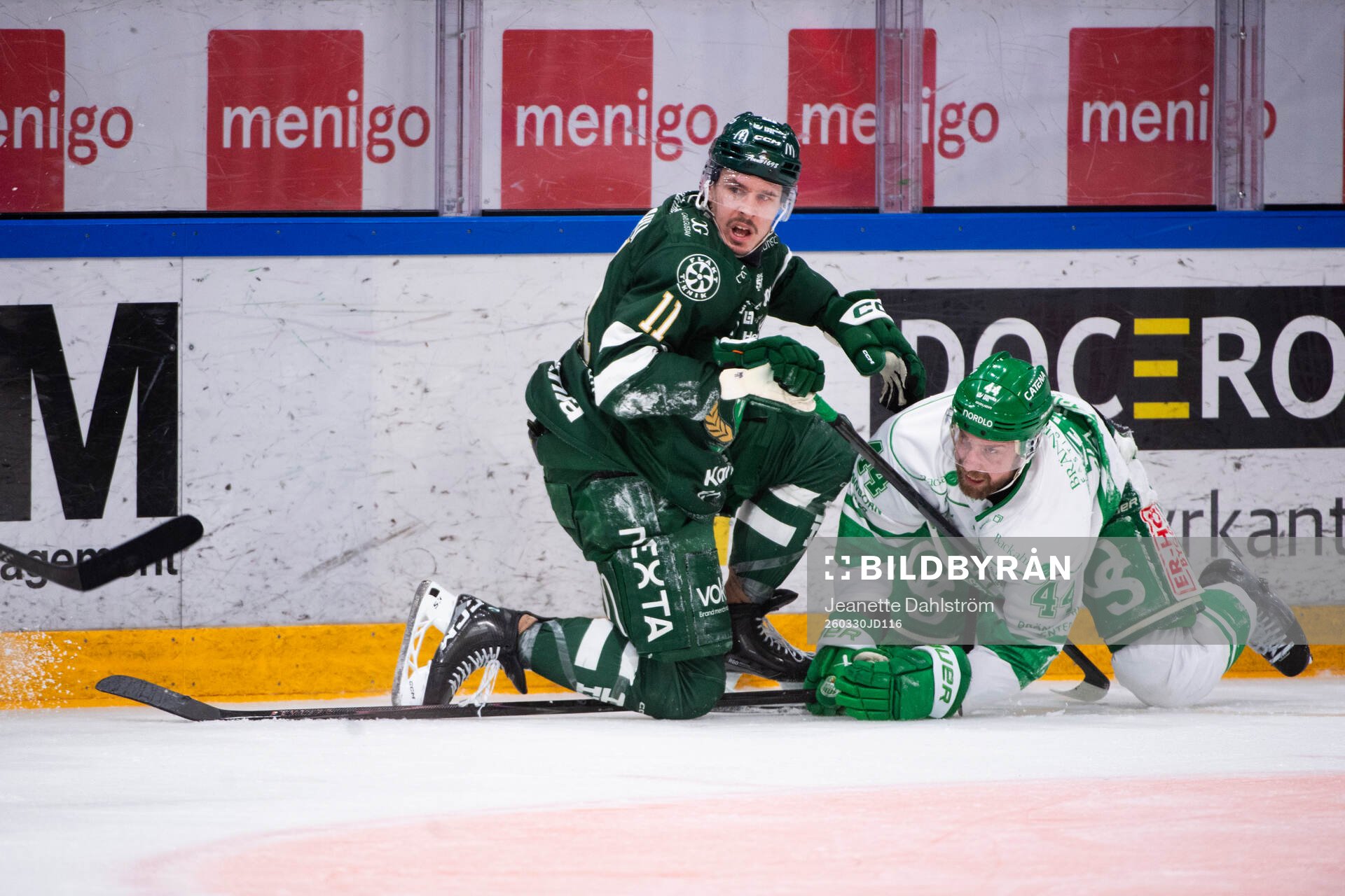 Färjestads Joakim Nygård och Rögles Calvin De Haan