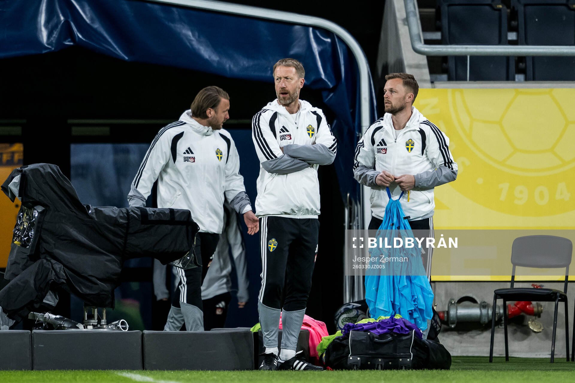 Head coach Graham Potter and assistant coach Sebastian